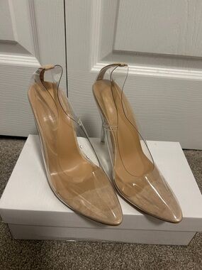 Clear Pointed-Toe Pumps